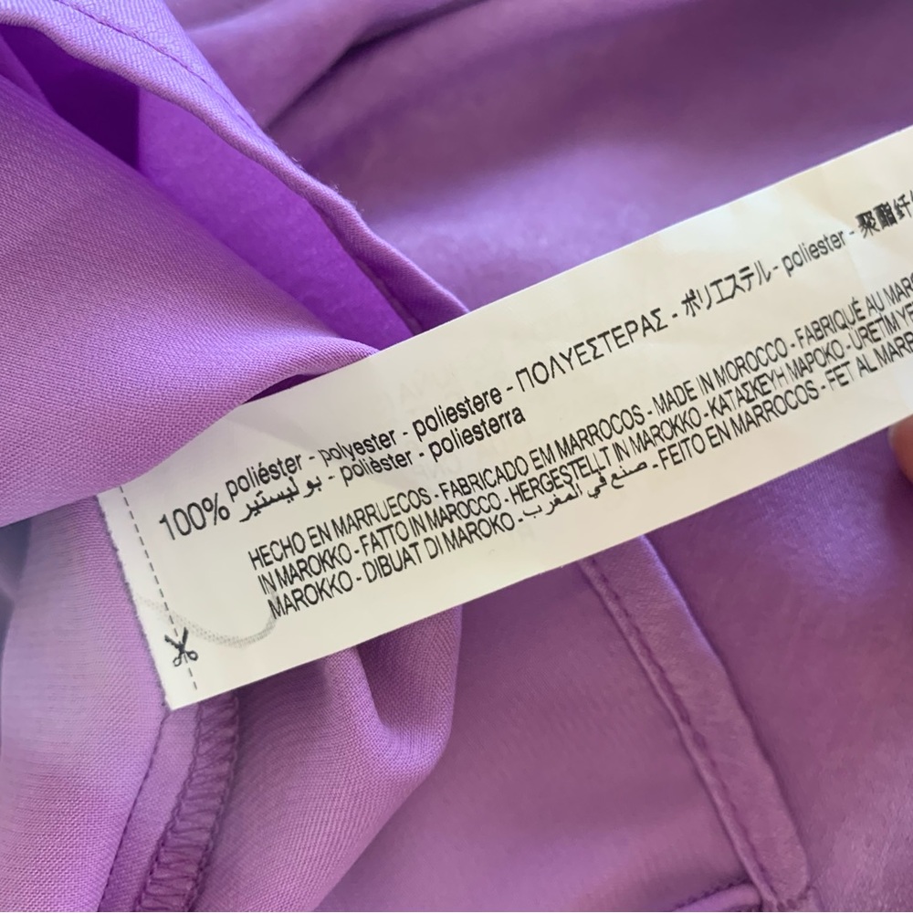Zara Light Lilac Draped Satin Effect Dress - Picture 16 of 16